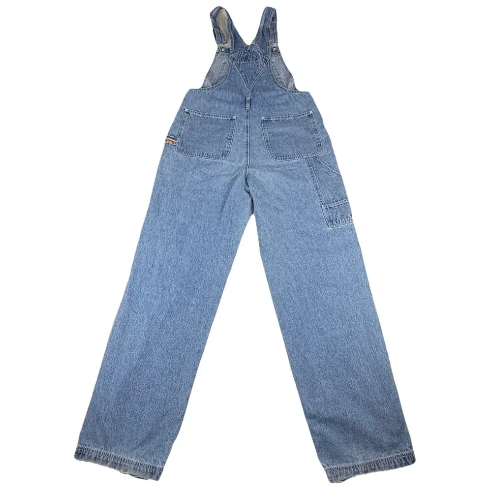 VTG 90's Retro Vasco Jeans‎ USA Women's Rainbow Carpenter Overalls Sz M PRIDE
